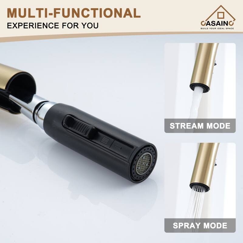 Single Handle Pull-Down Sprayer Kitchen Faucet