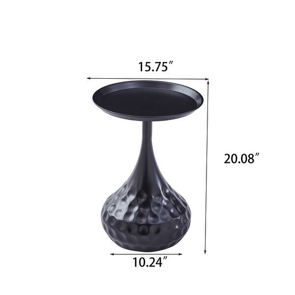 Small Round Sofa Table with Metal Base,Small Iron Accent Coffee Table