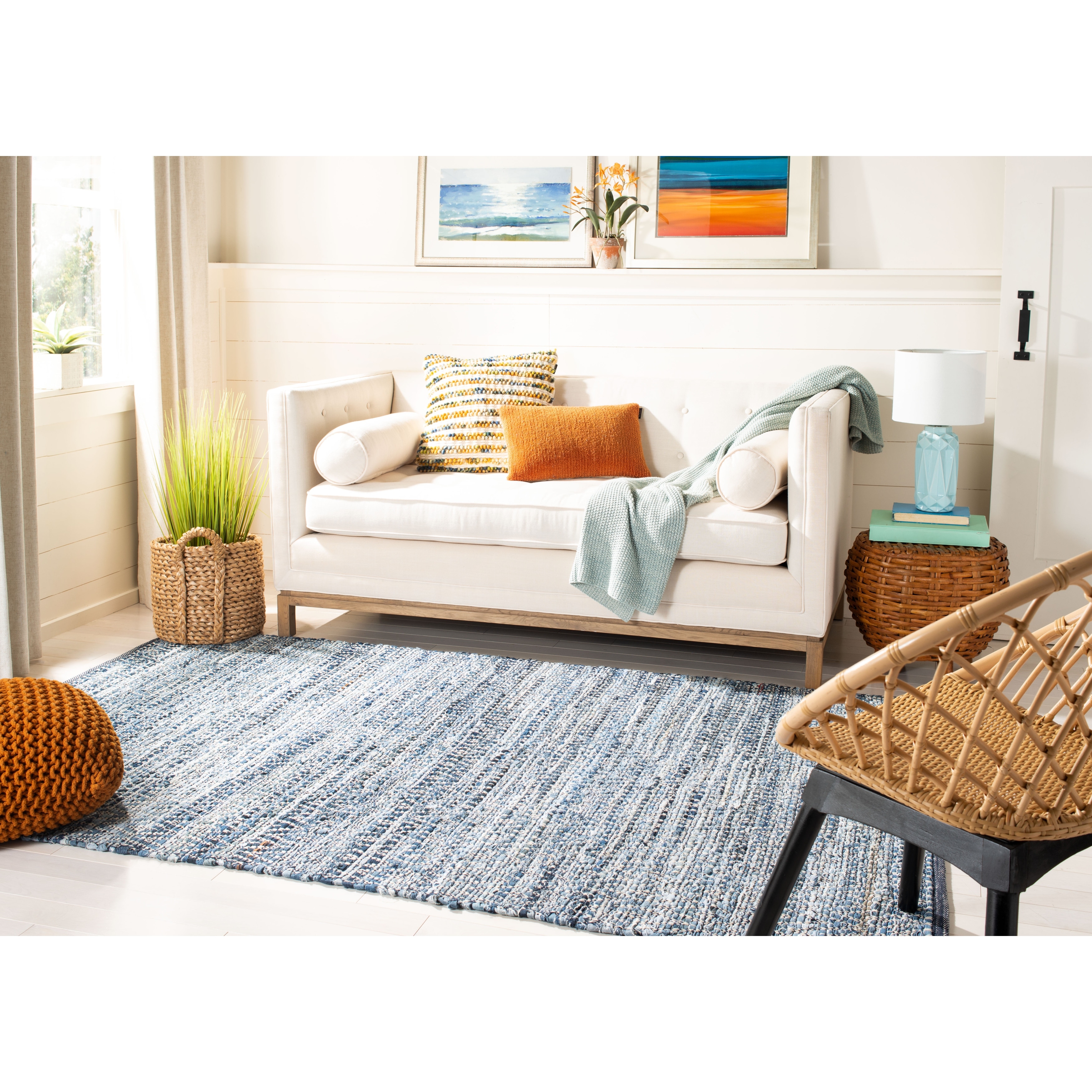 SAFAVIEH Handmade Montauk Pacey Casual Geometric Cotton Rug