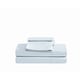 preview thumbnail 8 of 23, Vince Camuto Solid 400TC Percale 4 Piece Sheet Set Light Blue - Full