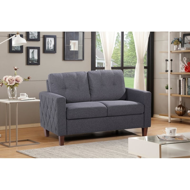 Harrad Tufted Mid-Century 2 Piece Living Room Set