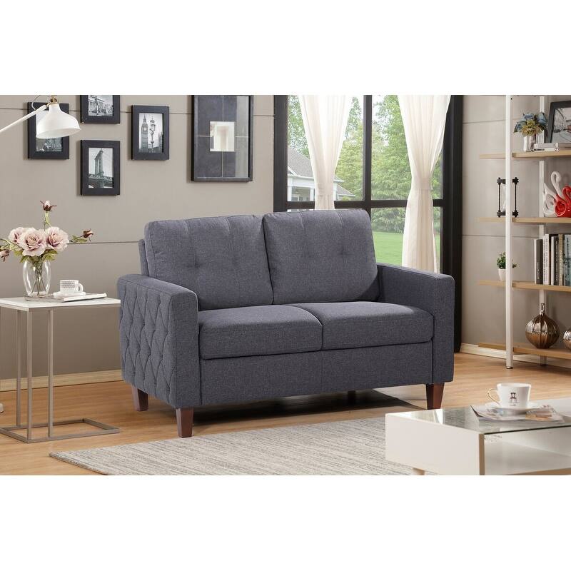 Harrad Tufted Mid-Century 3 Piece Living Room Set