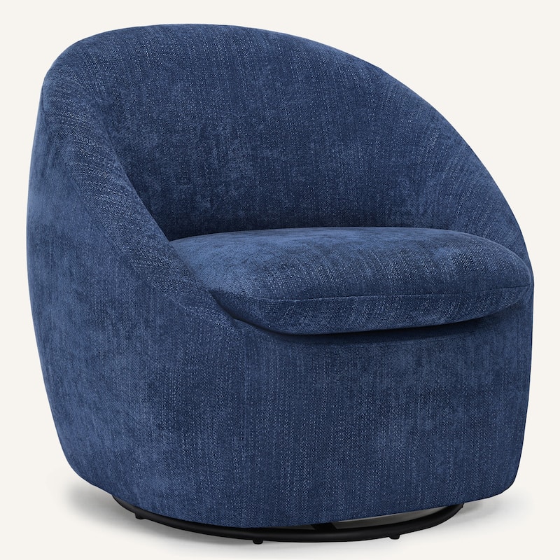 360° Swivel Chenille Upholstered Barrel Accent Chair Armchair - 30.3"W x 28.7"D x 29.5"H