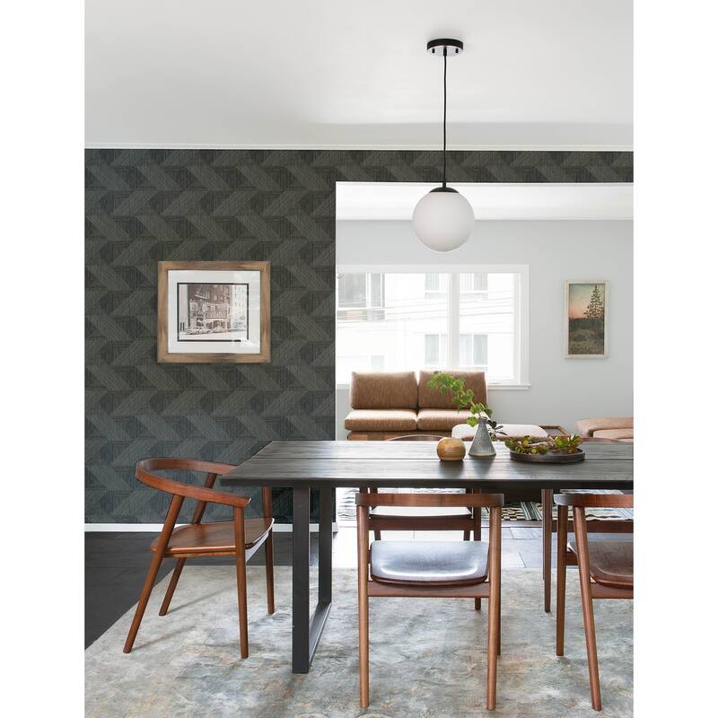 A-Street Prints Presley Black Tessellation Wallpaper