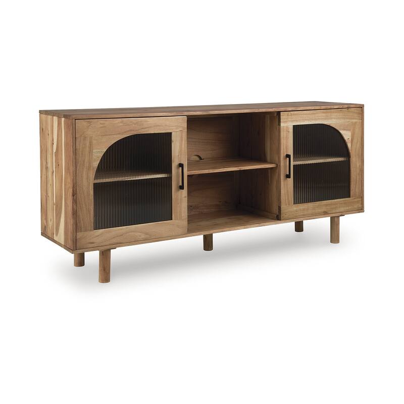 Signature Design by Ashley Adway Brown Accent Cabinet - 64.13" W x 16.13" D x 29.88" H