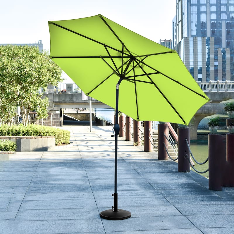 Lopes 9-Foot Patio Umbrella with Ceramic Base Included - Lime