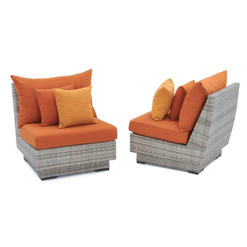Cannes 9 Piece Sunbrella Outdoor Patio Sectional & Table