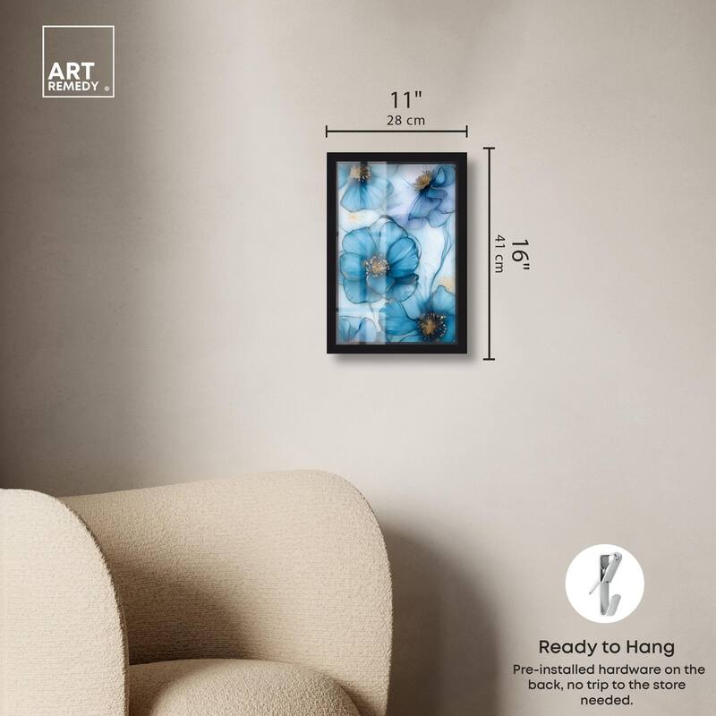 Gilded Cyanescence Shadowbox by Art Remedy