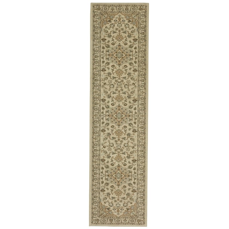 Gertmenian Majestic Chilton Ivory Traditional Border Medallion Area Rug