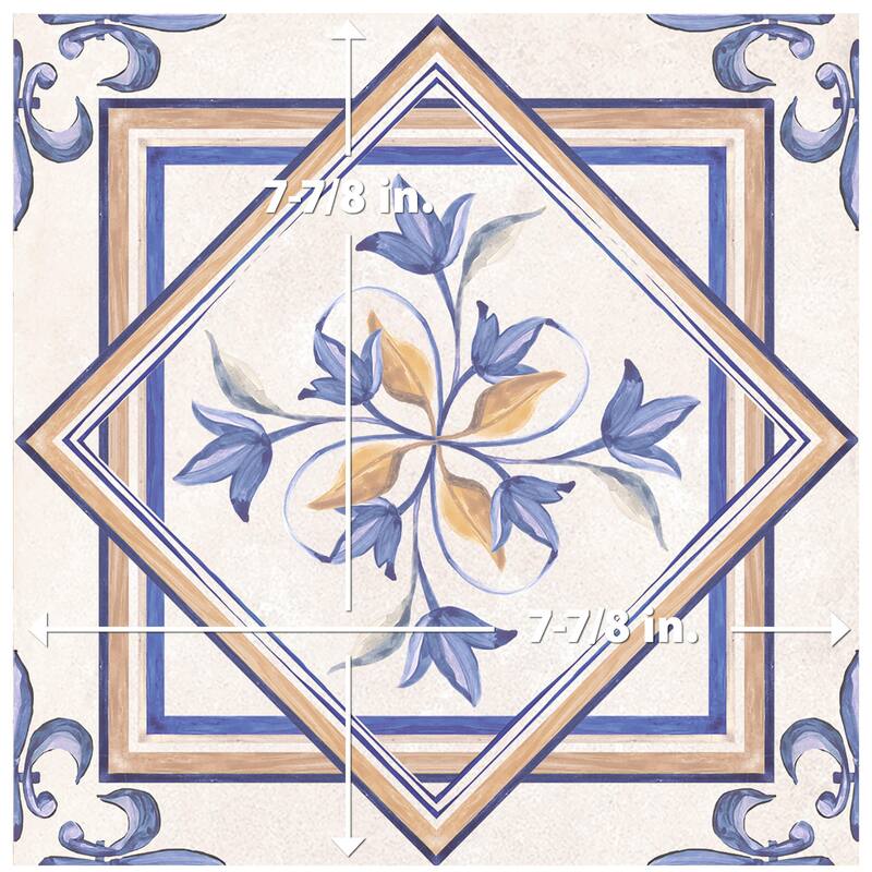 Merola Tile Toscana Giotto Decoro Mix 7-7/8" x 7-7/8" Porcelain Floor and Wall Tile