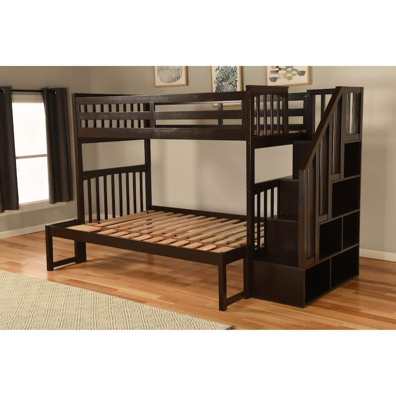 Somette Kelcie Bunk Bed with Stairs (Mattresses Not Included)