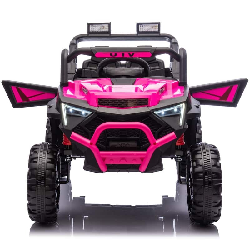 24V 400W Kids Ride On Electric UTV W/Parents Remote Control,Four-Wheel Suspension,LED Lights,Portable Handle