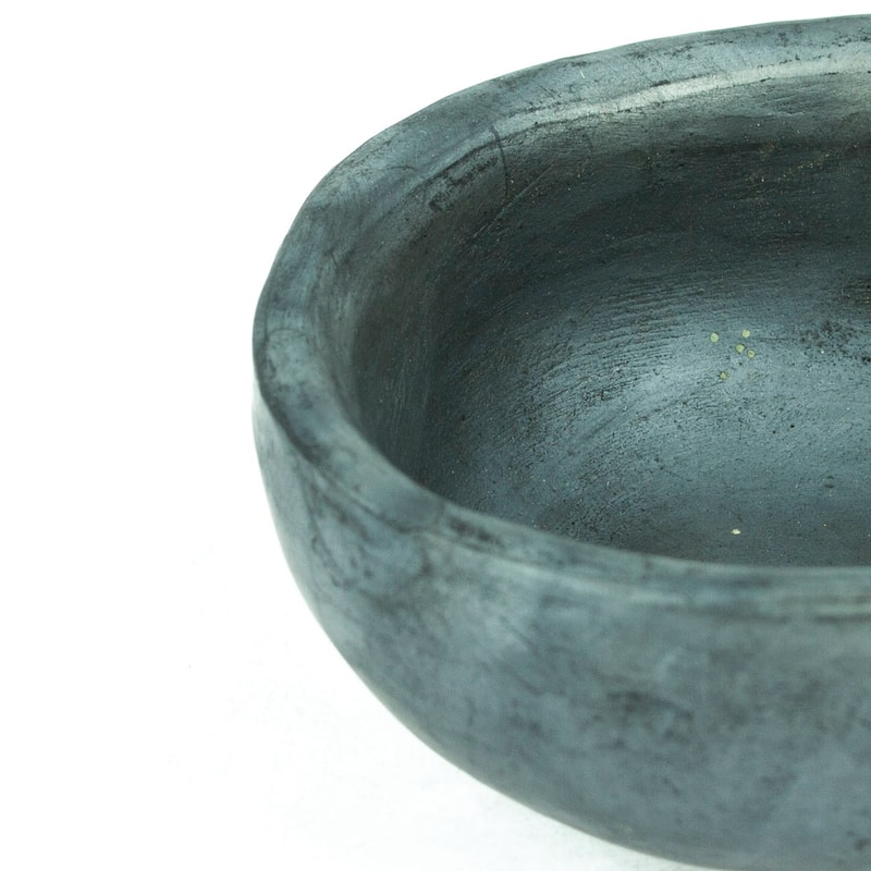 NOVICA Artisan Handblown Barro Negro Tequila Cup Mexican Black Ceramic Mexico Tableware Drinkware 'Old Time Celebration'