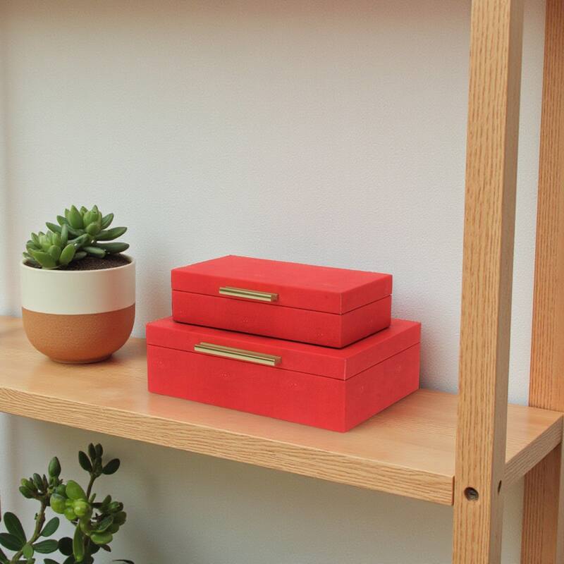 Lusan Black Vinyl Decorative Box Set