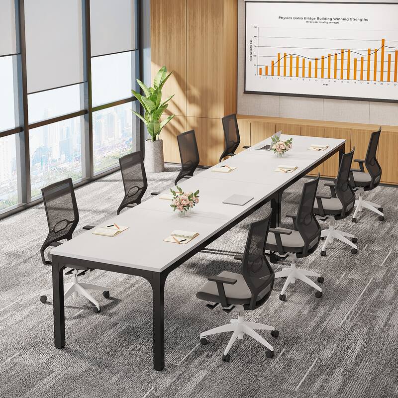 78.74" Large Rectangle Conference Table, Office Meeting/Seminar/Business Table Desk for Office Boardroom & Meeting Room