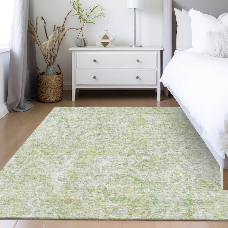 Machine Washable Indoor/ Outdoor Chantille Abstract Modern Rug