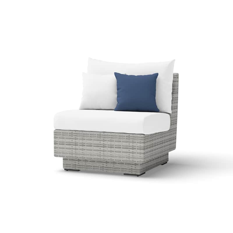 Cannes 6 Piece Sunbrella Outdoor Patio Sectional & Table