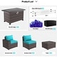 preview thumbnail 90 of 125, Kullavik 13 Pieces Outdoor Patio Furniture Set with Fire Pit Table w/ Wide Armrests