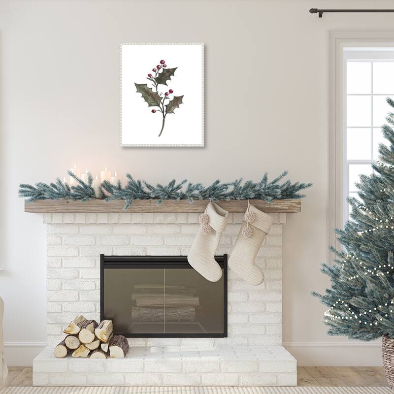December Holly by Amanda Cook Framed Canvas Wall Art Print