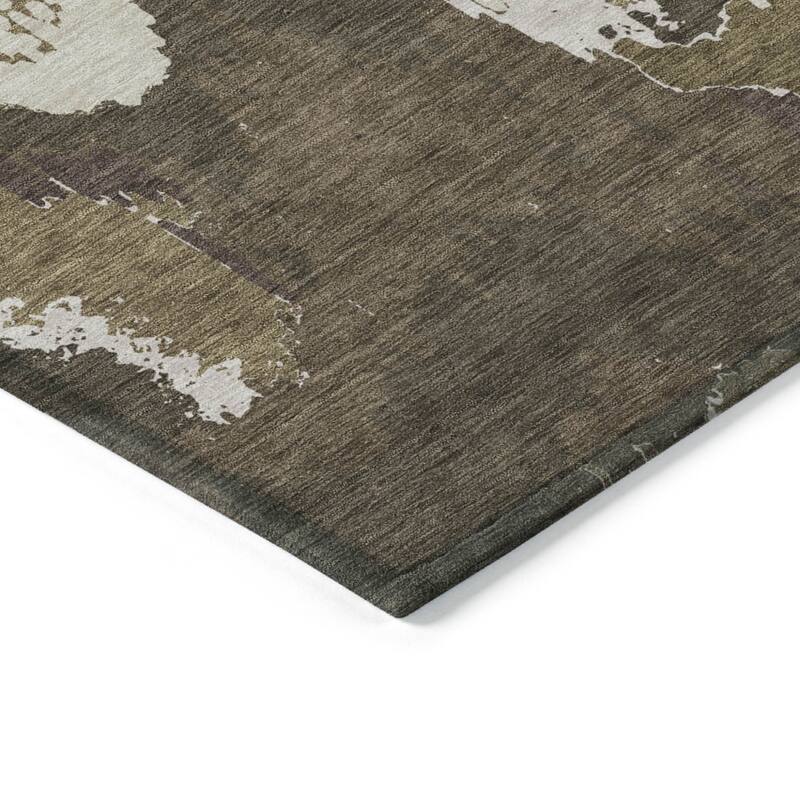HomeRoots Abstract Transitional Rectangle Outdoor Rug
