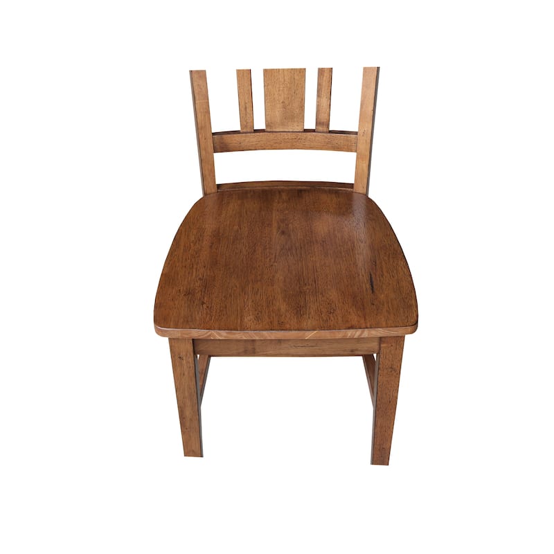 International Concepts Solid Wood San Remo Splatback Chairs - Set of 2