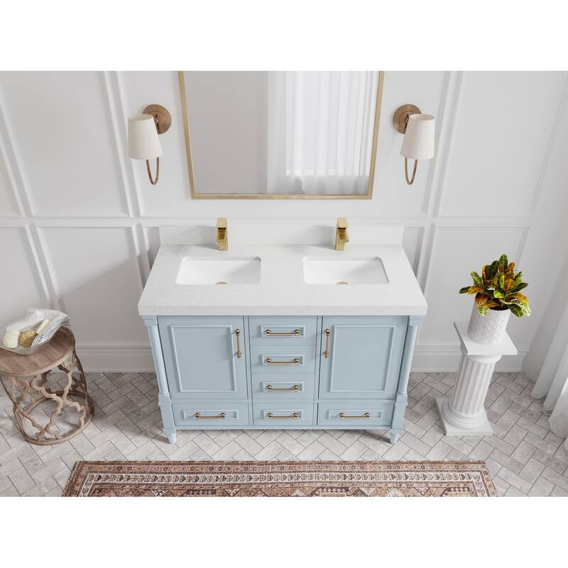 Willow Collections 48 in. W x 22 in. D Aberdeen Double sink Bathroom Vanity with Countertop