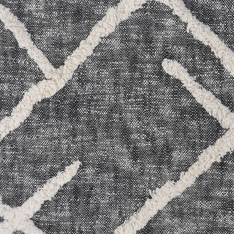 Sevita Tufted Geometric Diamond and Distressed Coverlet