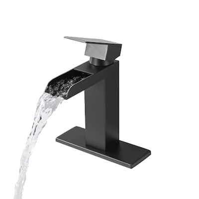 Topcraft Single Handle Waterfall Bathroom Faucet with Baseplate