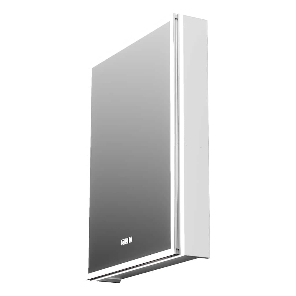 Modland 20"-24"W x 32"H Medicine Cabinet with Mirror and LED Light Wall Mount or Recessed