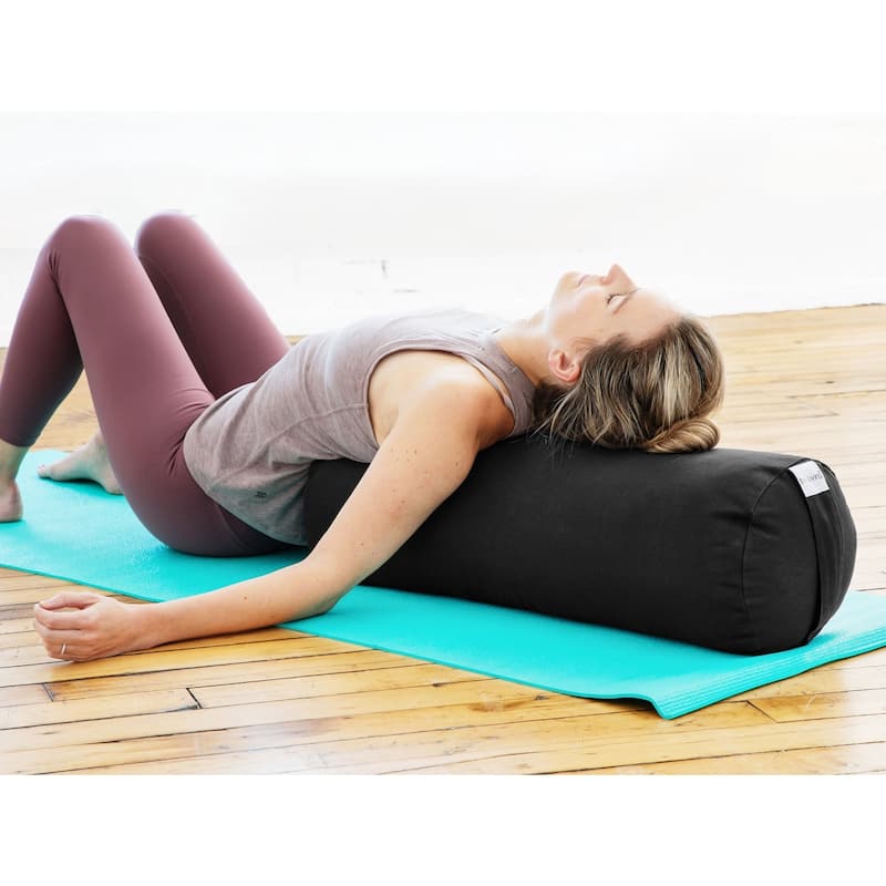 Sol Living Cylindrical Cotton Yoga Bolster