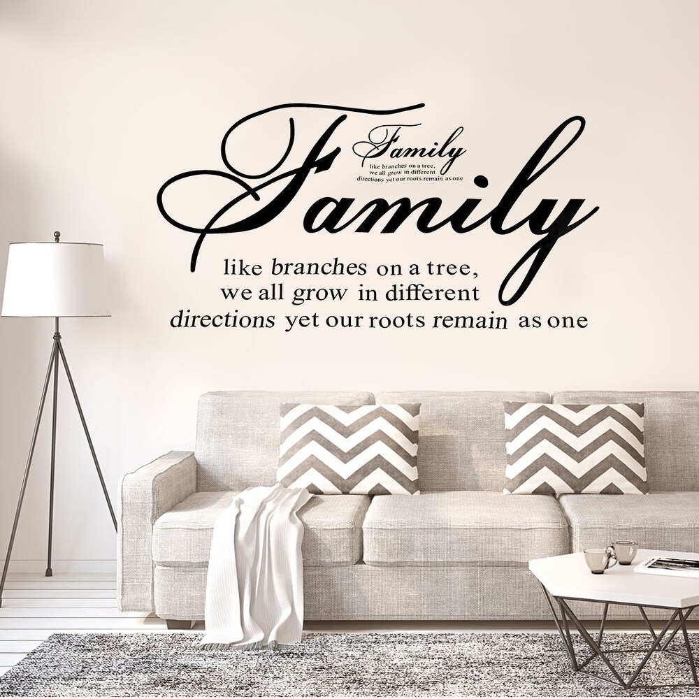 Family Is Everything Wall Decals Sayings Quotes Vinyl Quotes Family Wall Art Home Decor Bedroom Decor Inspirational Art Decal 25x4 Inch Stickers Handmade Products