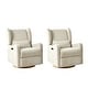 preview thumbnail 18 of 33, Remo Modern Electric Waterproof Nursery Swivel Glider Recliner with Built-in Nightlight and USB ports Set of 2 by HULALA HOME