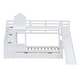 preview thumbnail 5 of 7, Elegant Twin over Twin Bunk Bed With 2 Drawers,3 Shelves and Slide,Sturdy Frame,Kids Bedroom Sets