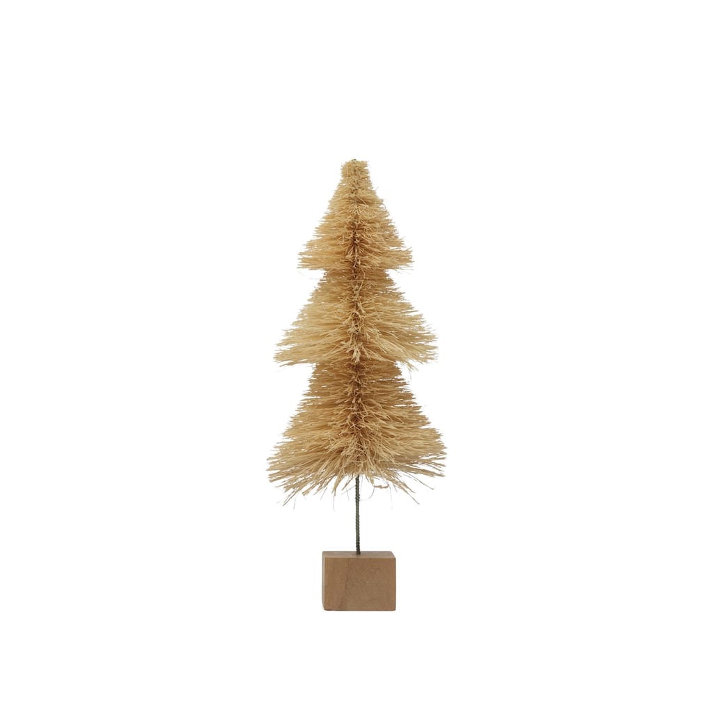 Sisal Bottle Brush Tree with Wood Base