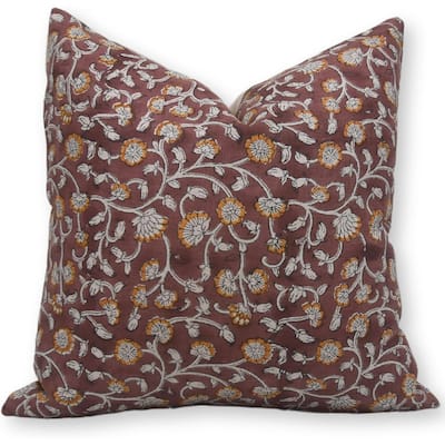 Fabdivine Linen Bohemian Block print pillow Cover