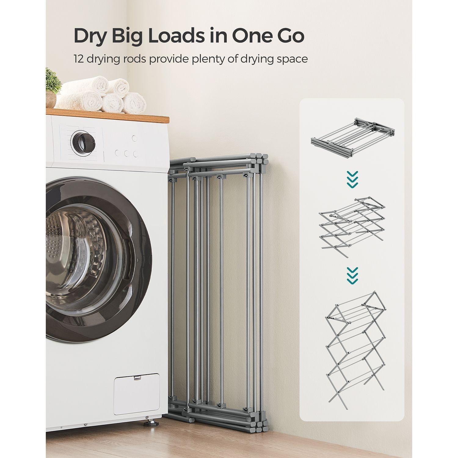 Indoor folding clothes line top