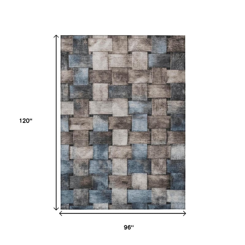 HomeRoots Striped Transitional Rectangle Outdoor Rug