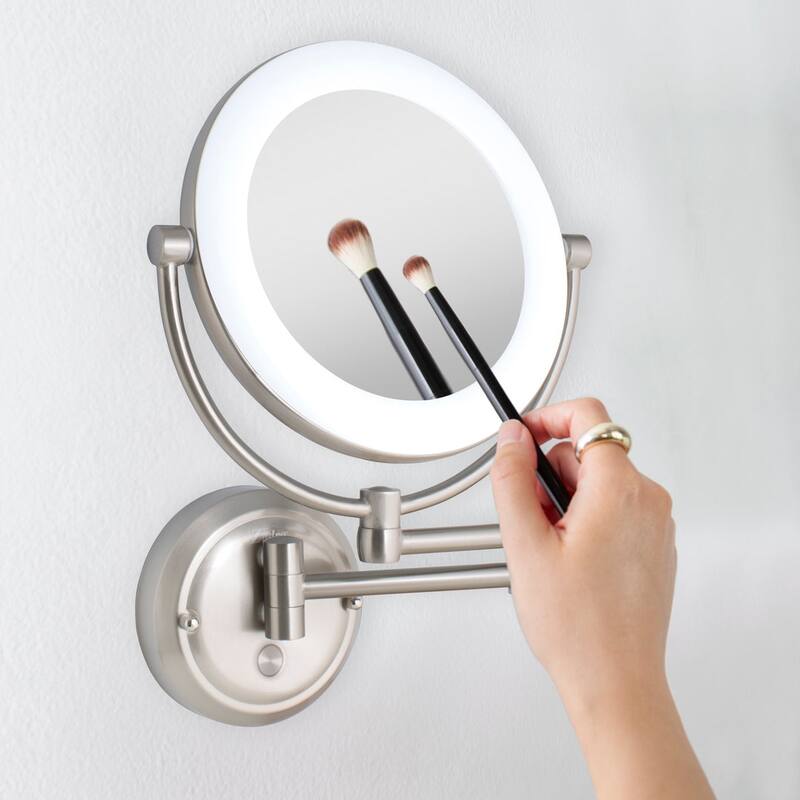 Zadro Lexington LED Light Wall Mounted Makeup Mirrors w/ Magnification