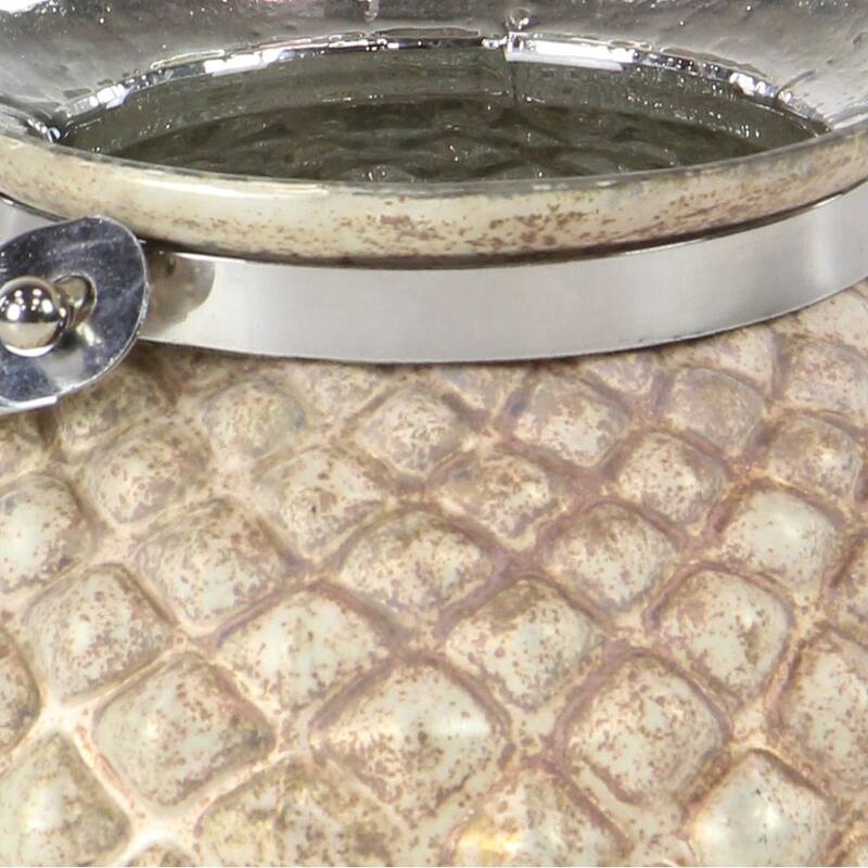 Green Glass Natural Candle Holder Set of 2 9 x 11 x 11