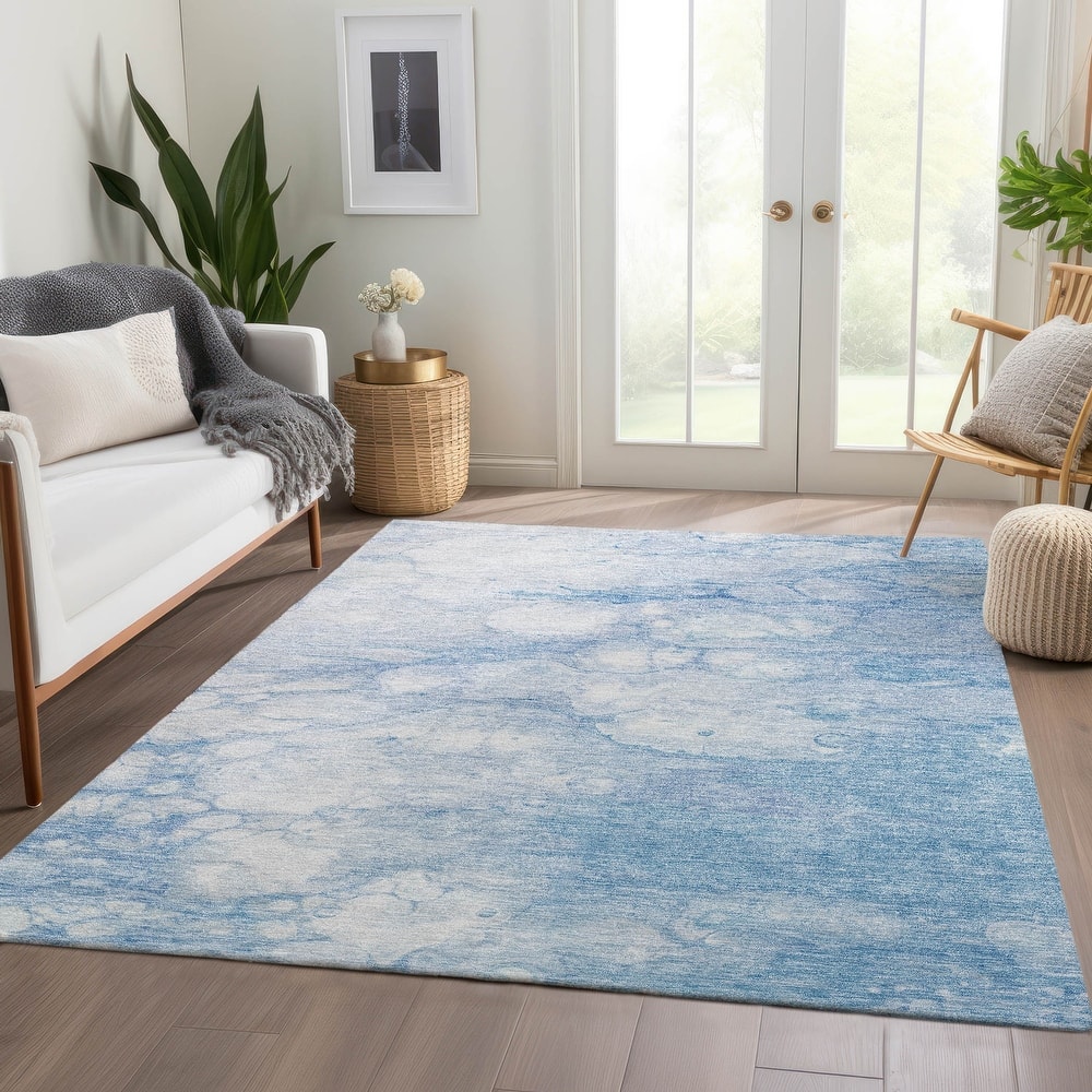 Machine Washable Indoor/ Outdoor Chantille Abstract Modern Rug