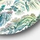 preview thumbnail 3 of 4, Designart 'Blue Chinese Landscape ' Floral Disc Metal Wall Art