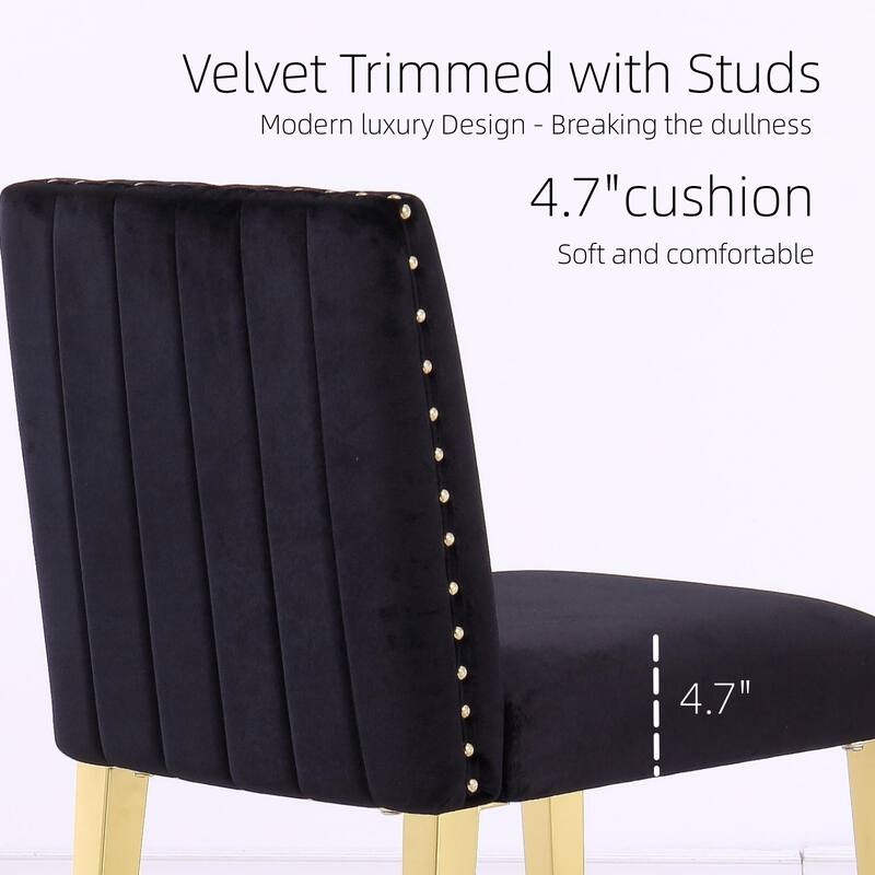 Counter Height Bar Stools Luxury Island Counter Bar Stool Chairs Kitchen Counter-Height Stool with Gold Stainless Steel Legs