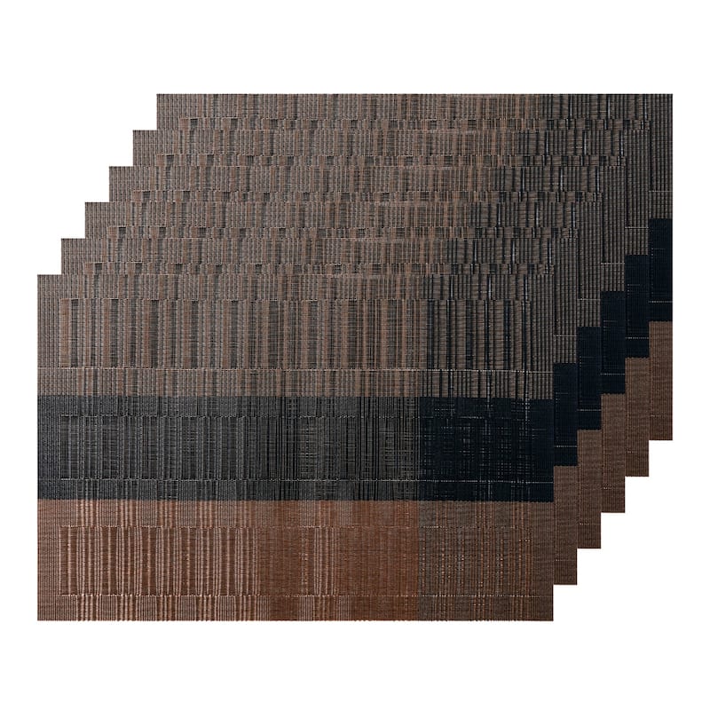 Placemats Set of 6, Heat-Resistant Woven Placemat, Non-Slip Table Mats - 18x12 inch