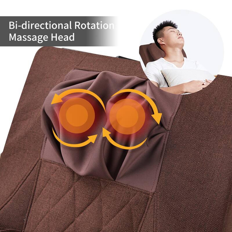 Full Body Massage Recliner Chair with Rocking and Heating, 5 Angle Adjustment, Airbag Hip Massage, Neck Kneading