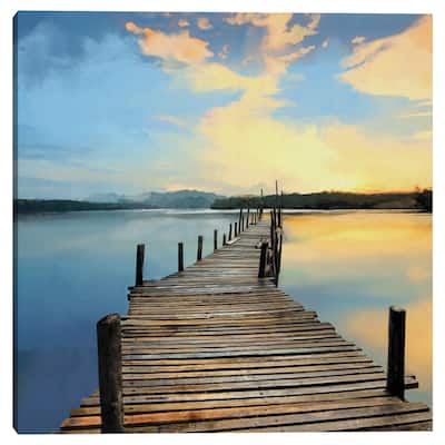 Sunset Pier by Studio Arts Canvas Art Print