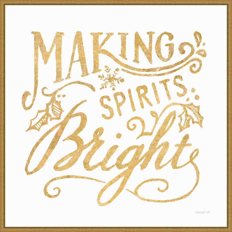 White and Bright Christmas I by Danhui Nai Framed Canvas Wall Art
