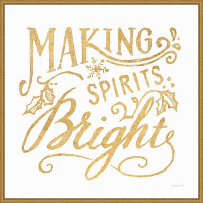White and Bright Christmas I by Danhui Nai Framed Canvas Wall Art