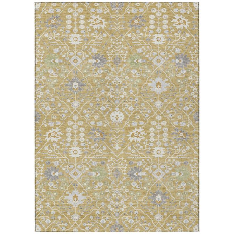 HomeRoots Oriental Traditional Rectangle Outdoor Rug