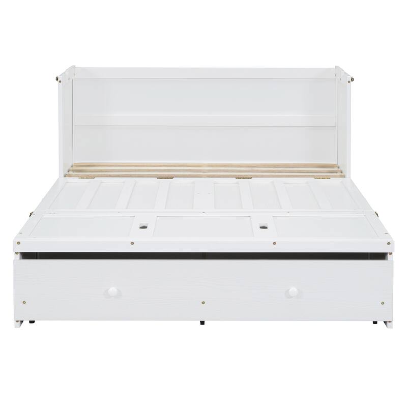 Murphy Bed Cabinet Wall Bed with Drawers and USB Port