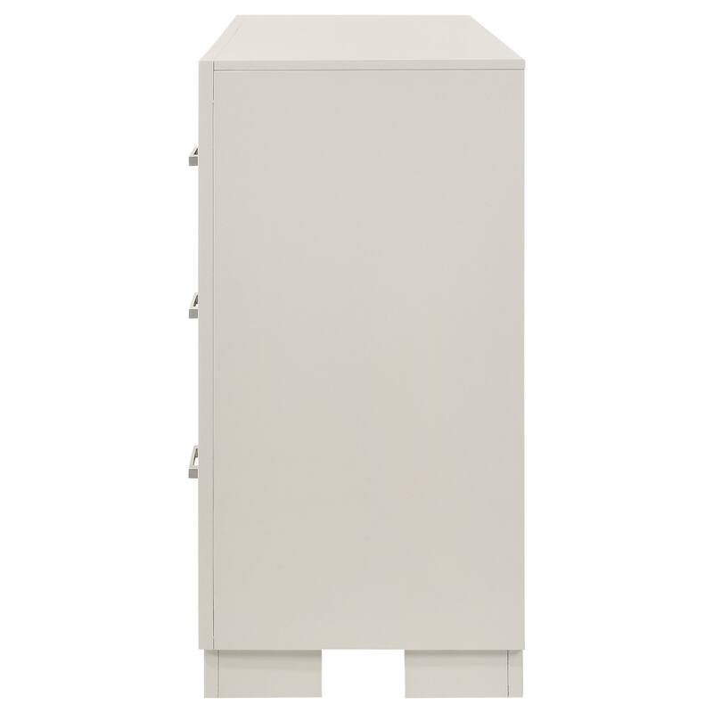 Jessica Contemporary Wood 6-drawer Dresser Cream White